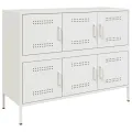 Buffet blanc 100,5x39x79 cm acier