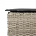 Tabourets de bar jardin avec coussins lot de 2 gris clair rotin