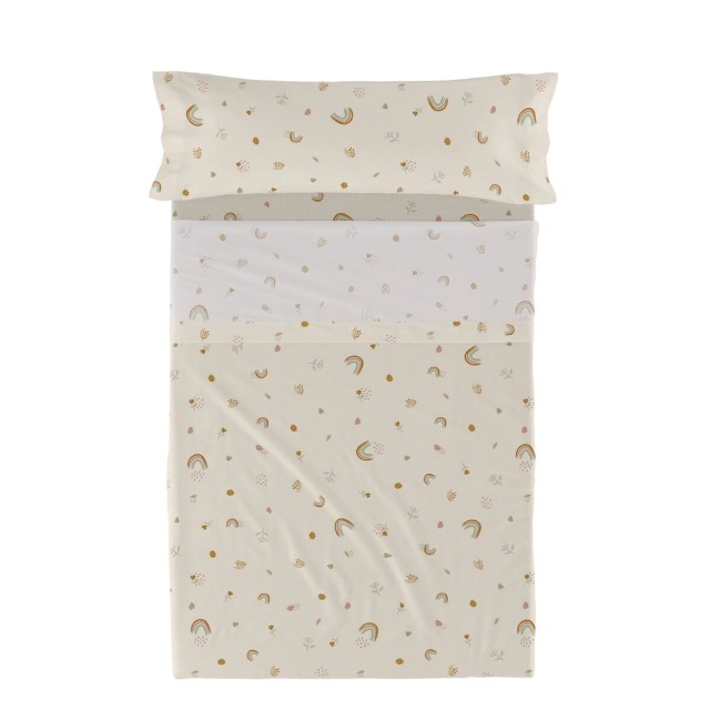 Jeu de draps HappyFriday Mini Iris Multicouleur 2 Pièces