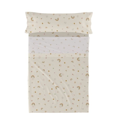 Jeu de draps HappyFriday Mini Iris Multicouleur 2 Pièces