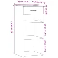 Buffet chêne sonoma 40x42,5x93 cm bois d'ingénierie