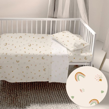 Set beddengoed HappyFriday HF Mini Iris Multicolour Wieg voor baby's 2