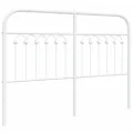 Tête de lit métal blanc 135 cm