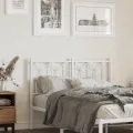 Tête de lit métal blanc 120 cm