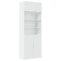 Armoire de rangement blanc 80x42,5x225 cm bois d'ingénierie
