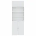 Armoire de rangement blanc 80x42,5x225 cm bois d'ingénierie