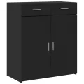Buffet noir 80x42,5x93 cm bois d'ingénierie