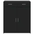 Buffet noir 80x42,5x93 cm bois d'ingénierie