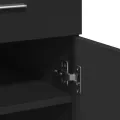 Buffet noir 80x42,5x93 cm bois d'ingénierie