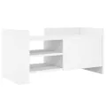 Meuble TV blanc 80x35x40 cm bois d’ingénierie