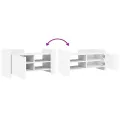 Meuble TV blanc 80x35x40 cm bois d’ingénierie