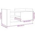 Meuble TV blanc 80x35x40 cm bois d’ingénierie