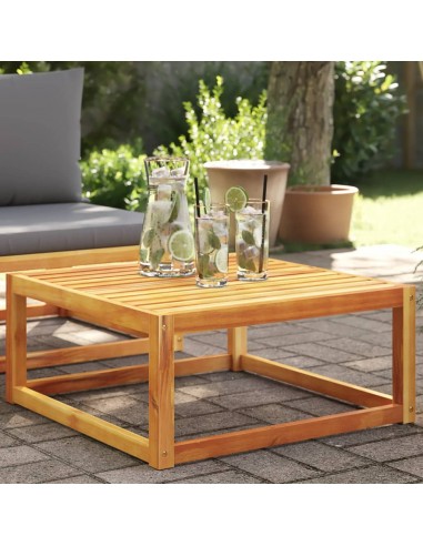 Table de jardin 65x65x29 cm bois massif d'acacia