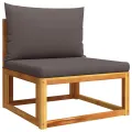 Salon de jardin avec coussins 6 pcs bois d'acacia solide