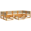 Salon de jardin avec coussins 7 pcs bois massif d'acacia