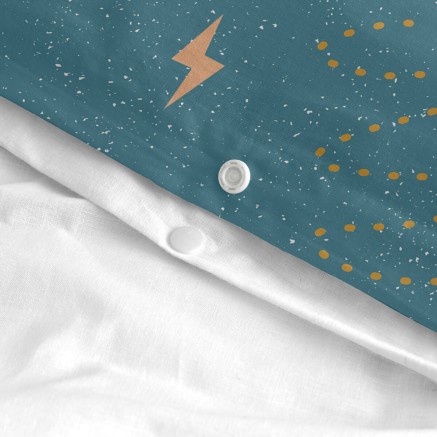 Parure de couette HappyFriday Mini universe Multicouleur Lit 1 persone 2