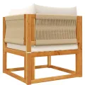 Salon de jardin avec coussins 6 pcs bois d'acacia solide