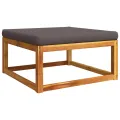 Salon de jardin avec coussins 11 pcs bois massif d'acacia