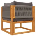 Salon de jardin avec coussins 5 pcs Bois d'acacia solide