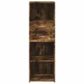 Buffet haut chêne fumé 40x42,5x124 cm bois d'ingénierie