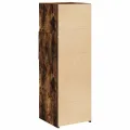 Buffet haut chêne fumé 40x42,5x124 cm bois d'ingénierie