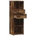 Buffet haut chêne fumé 40x42,5x124 cm bois d'ingénierie
