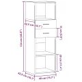 Buffet haut chêne fumé 40x42,5x124 cm bois d'ingénierie