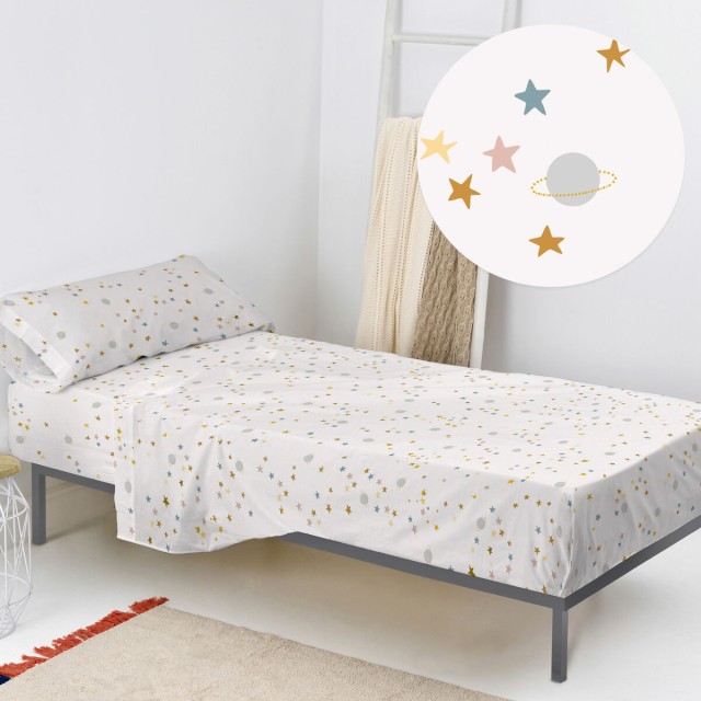 Set beddengoed HappyFriday HF Mini Saturn Multicolour Bed van 80/90 2