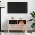 Meuble TV rose 68x39x50,5 cm acier