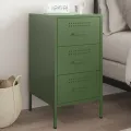 Table de chevet vert olive 36x39x68 cm acier