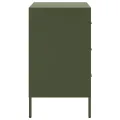 Table de chevet vert olive 36x39x68 cm acier