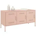 Meuble TV rose 100,5x39x50,5 cm acier