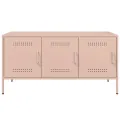 Meuble TV rose 100,5x39x50,5 cm acier