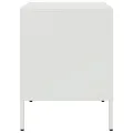 Tables de chevet 2 pcs blanc 36x39x50,5 cm acier
