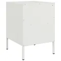 Tables de chevet 2 pcs blanc 36x39x50,5 cm acier