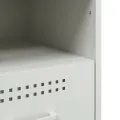 Tables de chevet 2 pcs blanc 36x39x50,5 cm acier