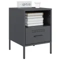 Tables de chevet 2 pcs anthracite 36x39x50,5 cm acier