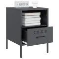 Tables de chevet 2 pcs anthracite 36x39x50,5 cm acier