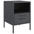Tables de chevet 2 pcs anthracite 36x39x50,5 cm acier
