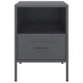 Tables de chevet 2 pcs anthracite 36x39x50,5 cm acier