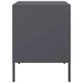 Tables de chevet 2 pcs anthracite 36x39x50,5 cm acier