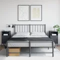 Tables de chevet 2 pcs anthracite 36x39x68 cm acier