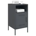 Tables de chevet 2 pcs anthracite 36x39x68 cm acier