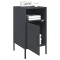 Tables de chevet 2 pcs anthracite 36x39x68 cm acier