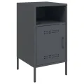 Tables de chevet 2 pcs anthracite 36x39x68 cm acier
