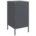 Tables de chevet 2 pcs anthracite 36x39x68 cm acier