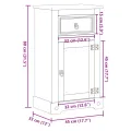 Armoire de salle de bain Corona 45x33x80 cm bois de pin massif