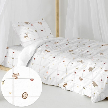 Juego de funda nórdica HappyFriday Mini Woods animals Multicolor Cama
