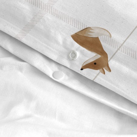 Parure de couette HappyFriday Mini Woods animals Multicouleur Lit de b