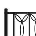 Cadre de lit métal sans matelas avec pied de lit noir 140x200cm